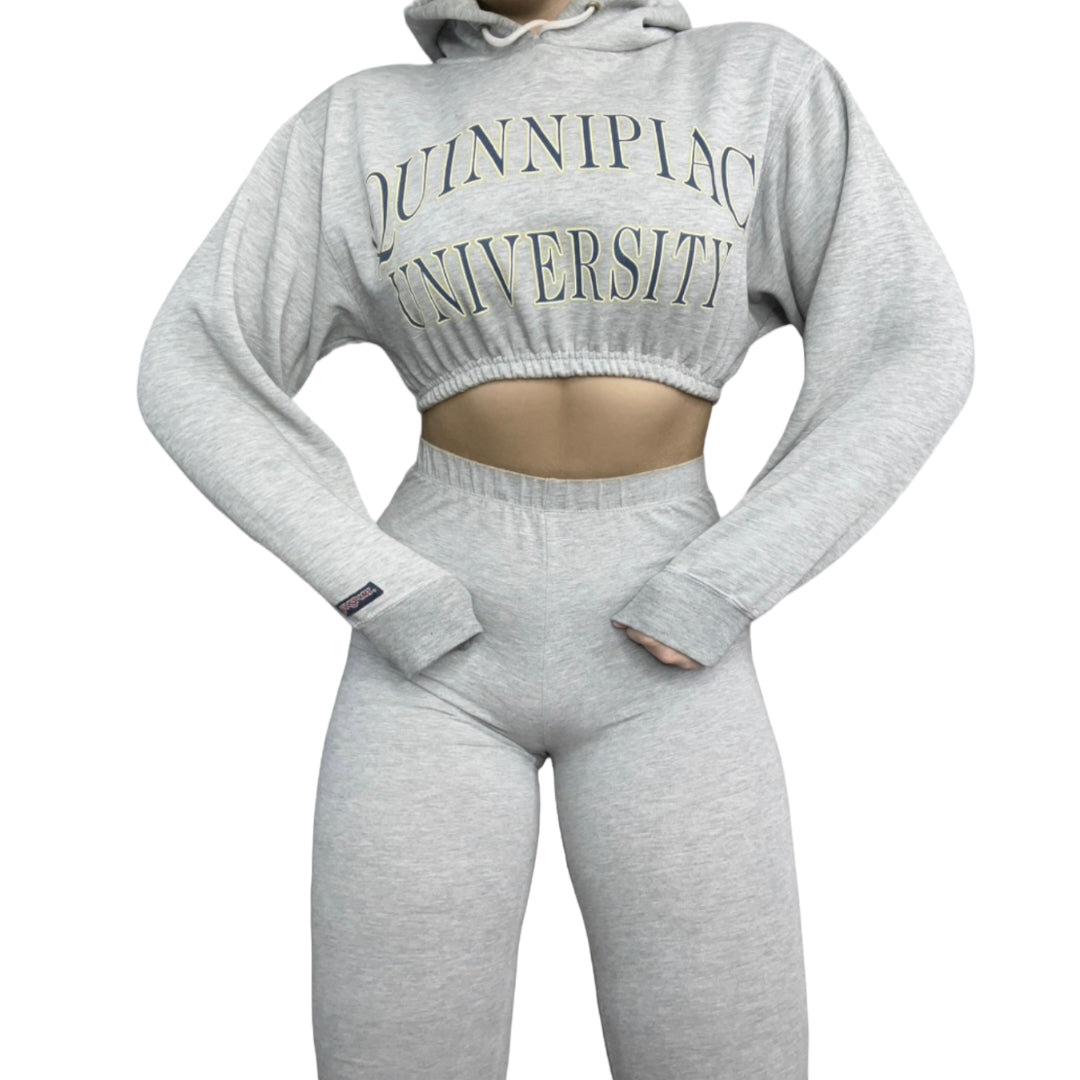 Quinnipiac University Reworked Crop Hoodie