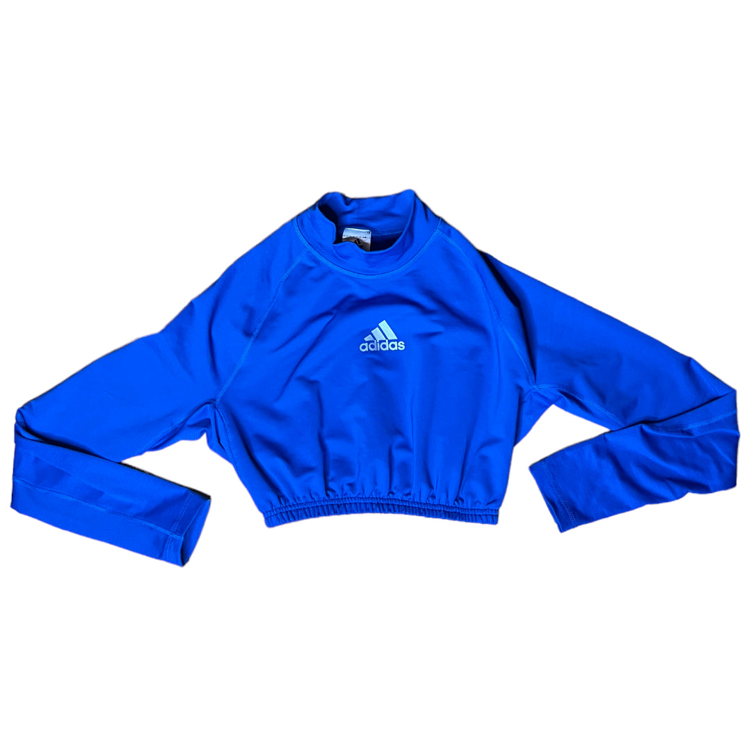 Adidas Reworked Blue Long sleeve Crop Top