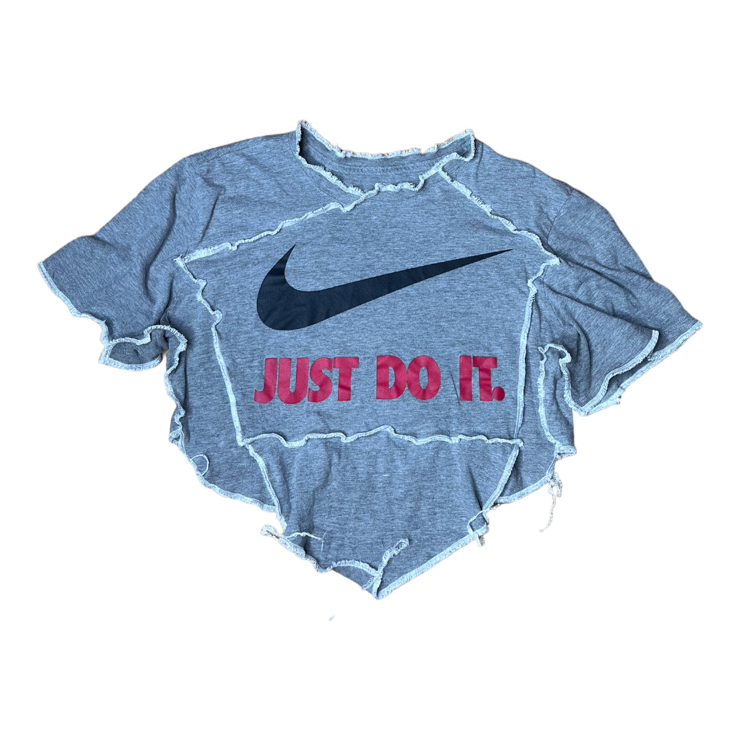 Nike Reworked Just do it Contrast Stitch Crop Top