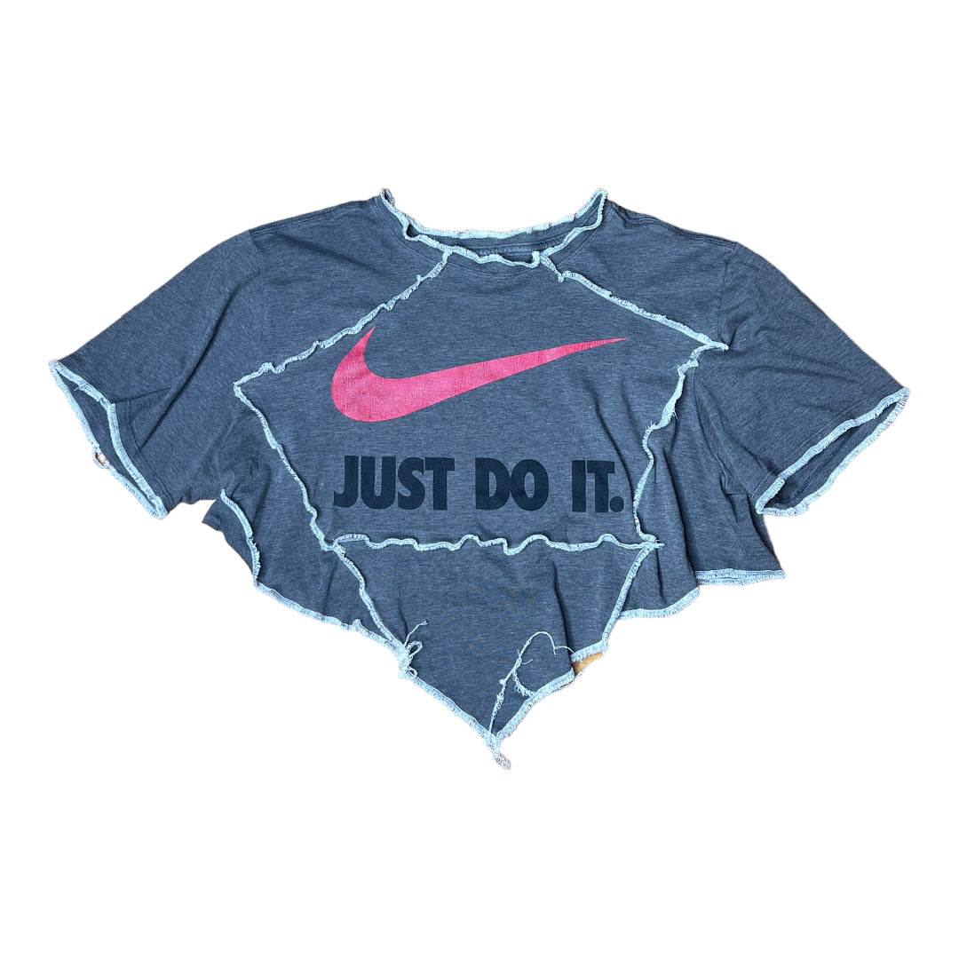 Nike Just do it Reworked Contrast Stitch Crop Top