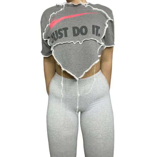 Nike Just do it Reworked Contrast Stitch Crop Top