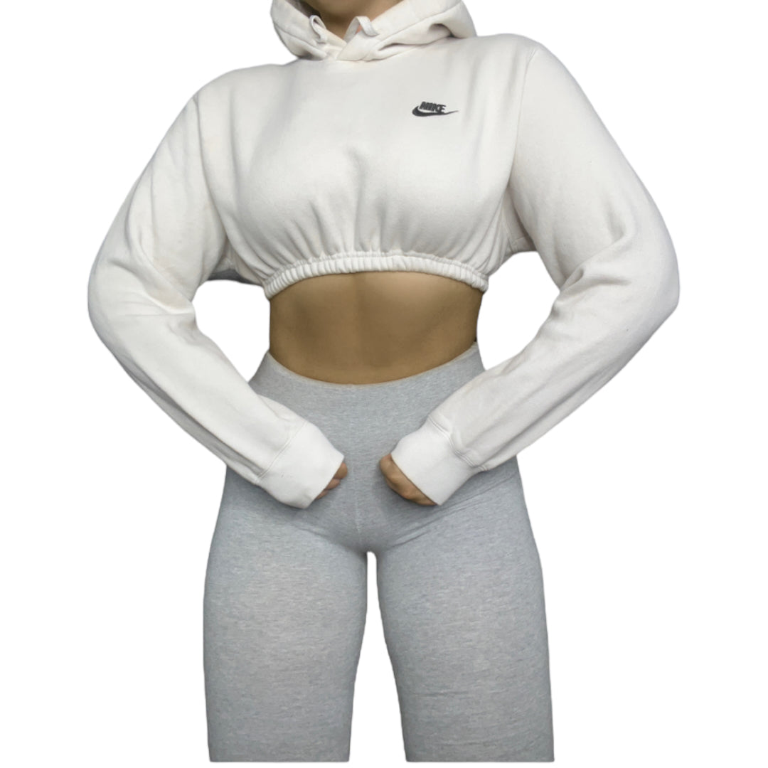 Nike Cream Reworked Crop Hoodie