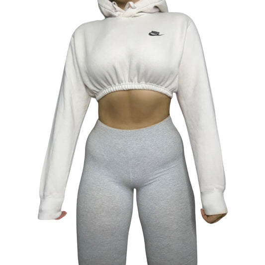 Nike Cream Reworked Crop Hoodie