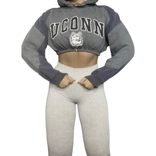 UCONN Reworked Crop Hoodie