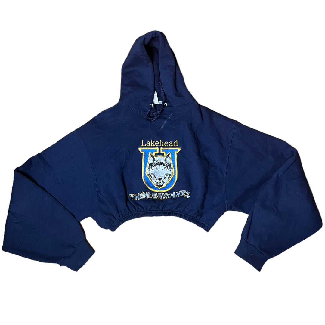 Lakehead University Reworked Crop Hoodie