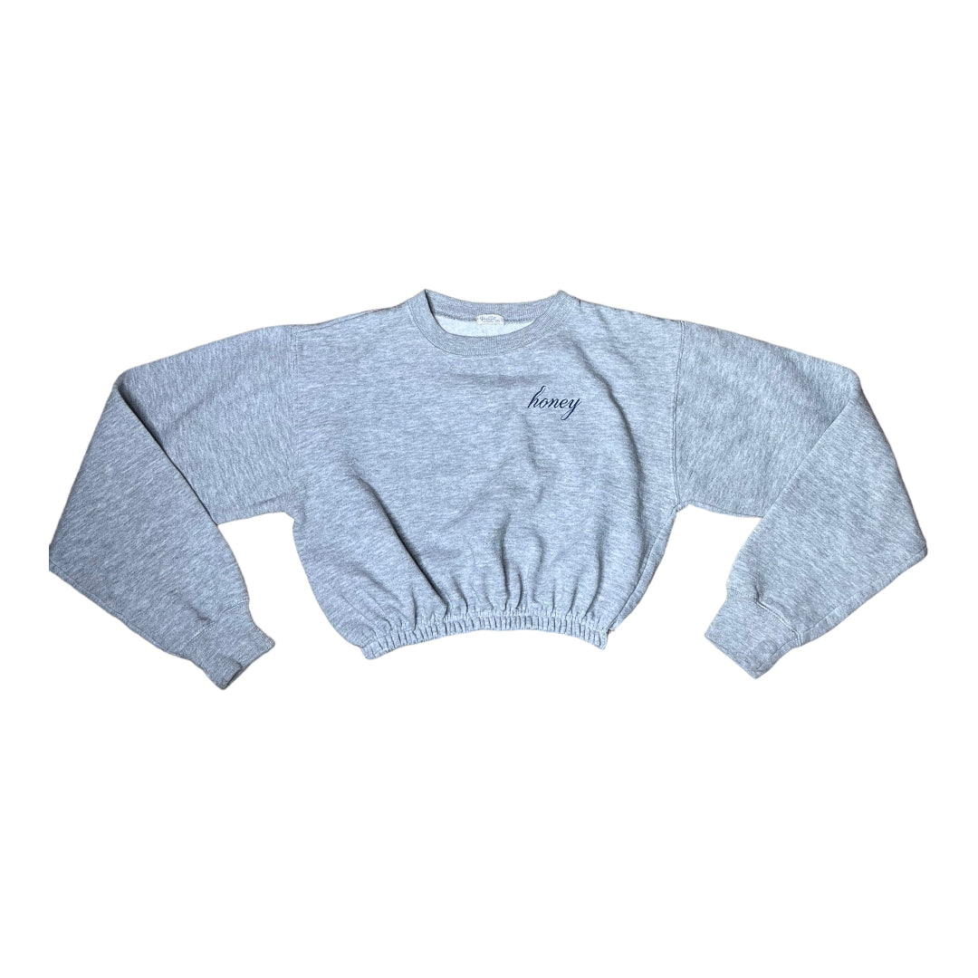 Honey Brandy Melville Reworked Crop Crewneck