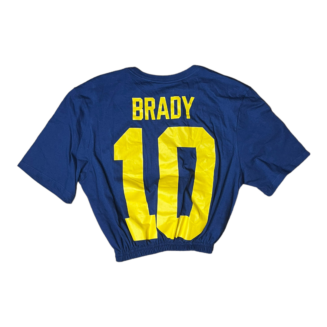 University of Michigan Brady #10 Reworked Crop Top