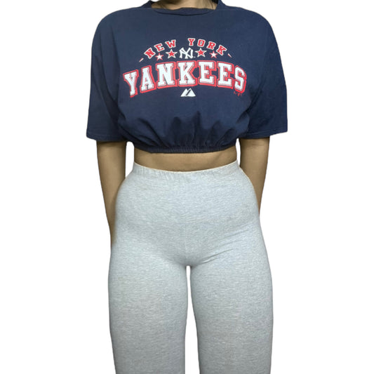 New York Yankees Reworked Crop Top