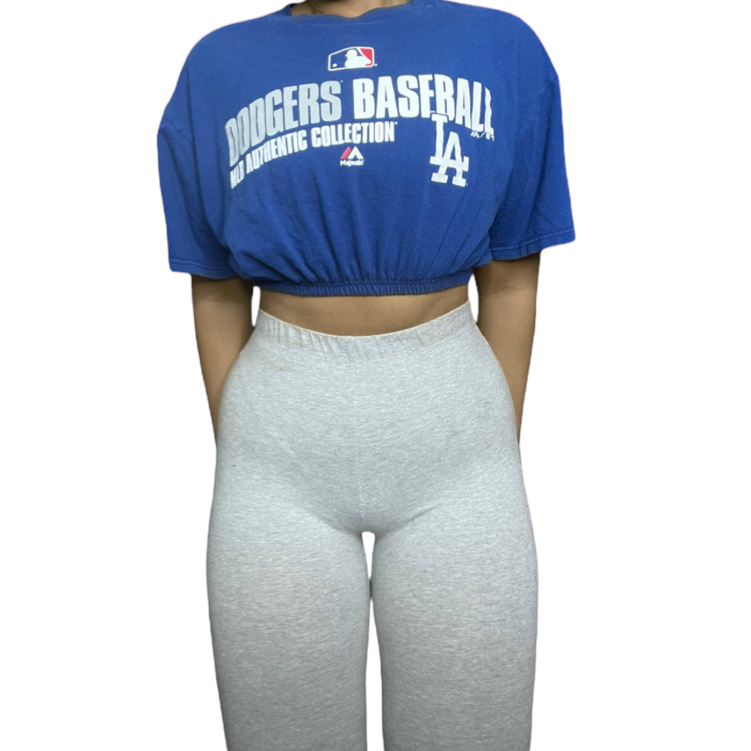 Dodgers Baseball Reworked Crop Top