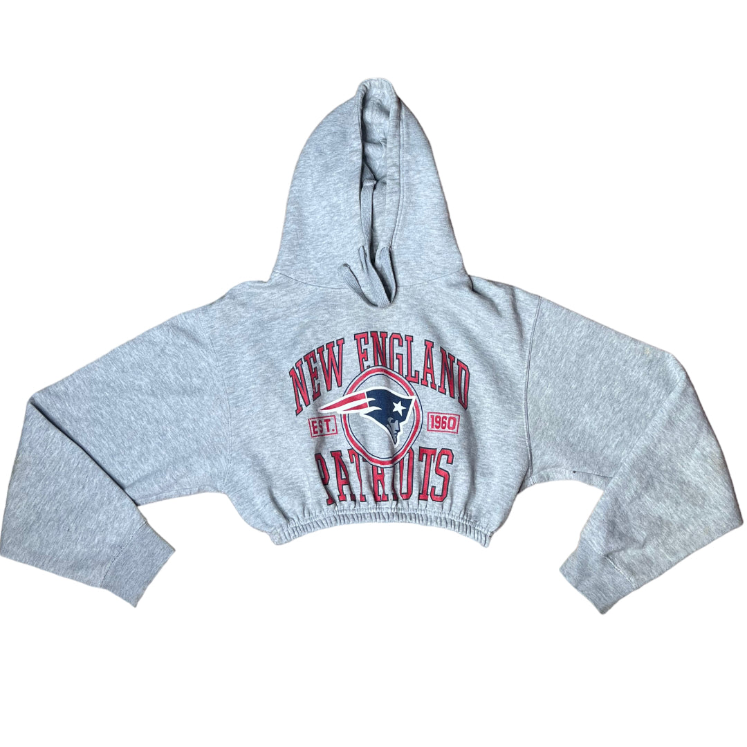 New England Patriots Reworked Crop Hoodie