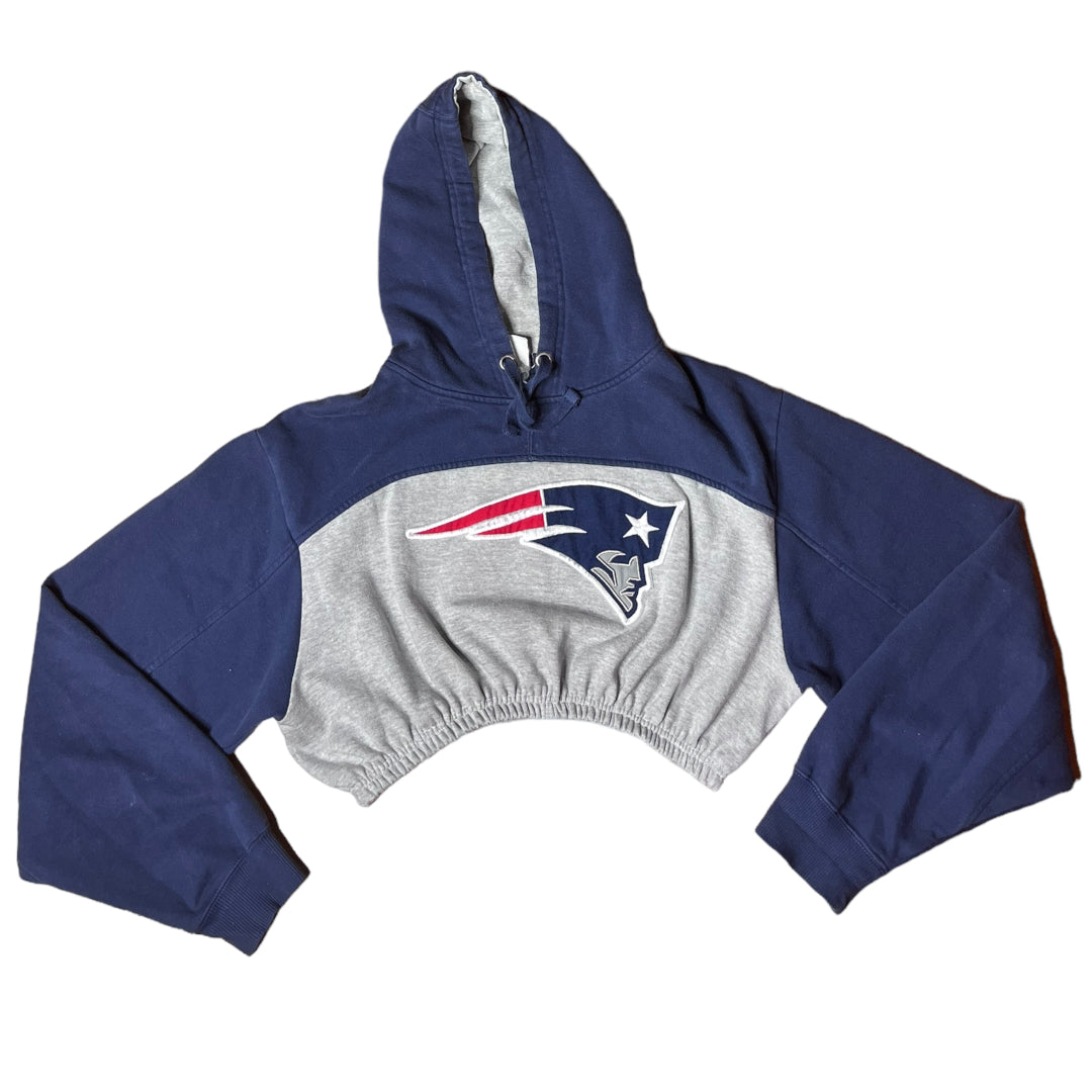 New England Patriots Reworked Crop Hoodie