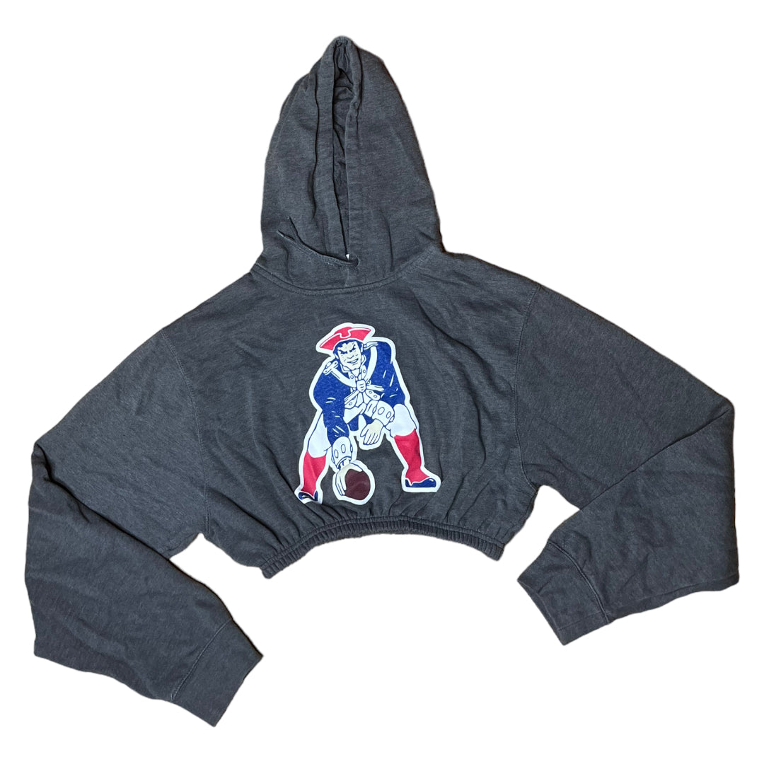 New England Patriots Reworked Crop Hoodie