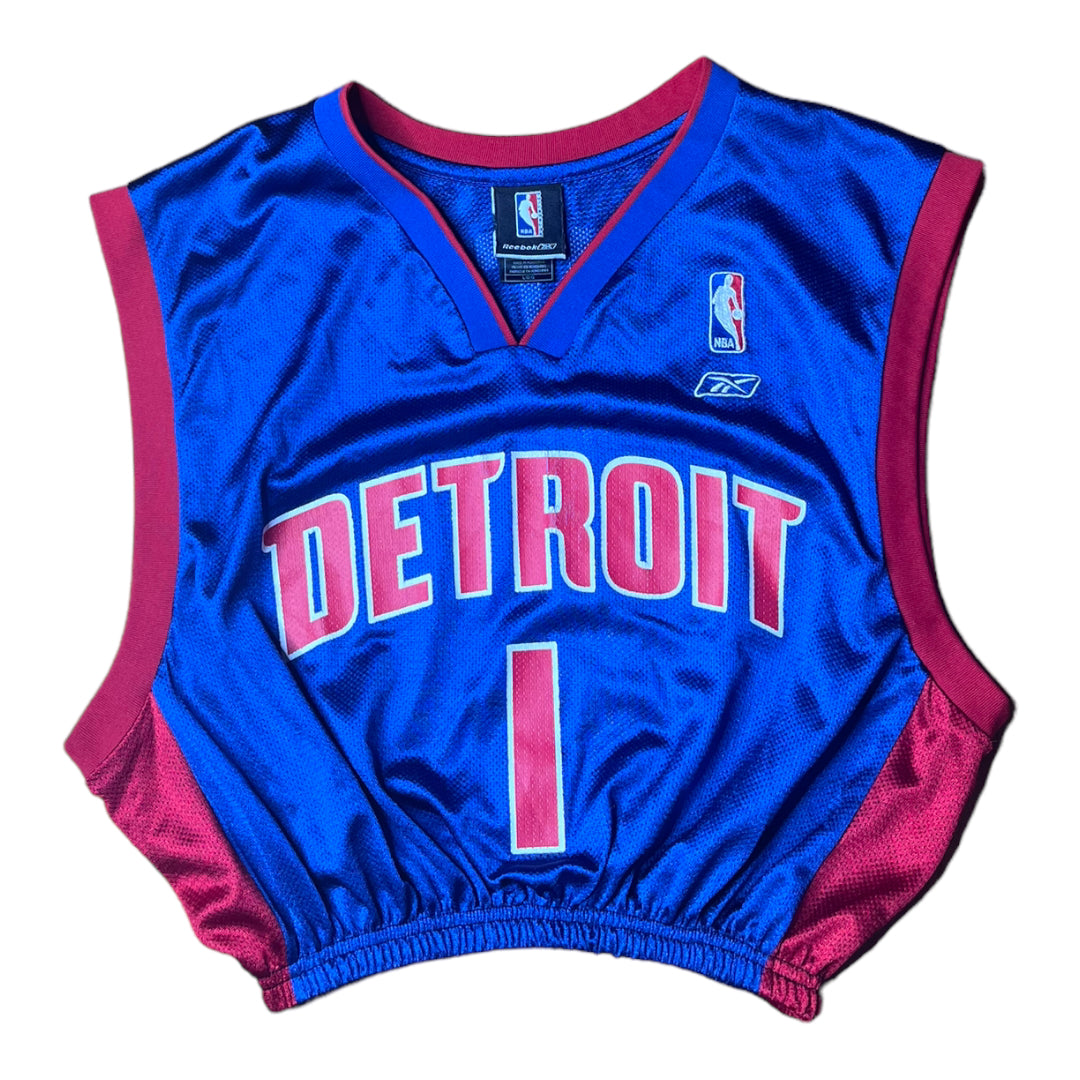 Detroit Pistons Nick #1 Reworked Crop Jersey