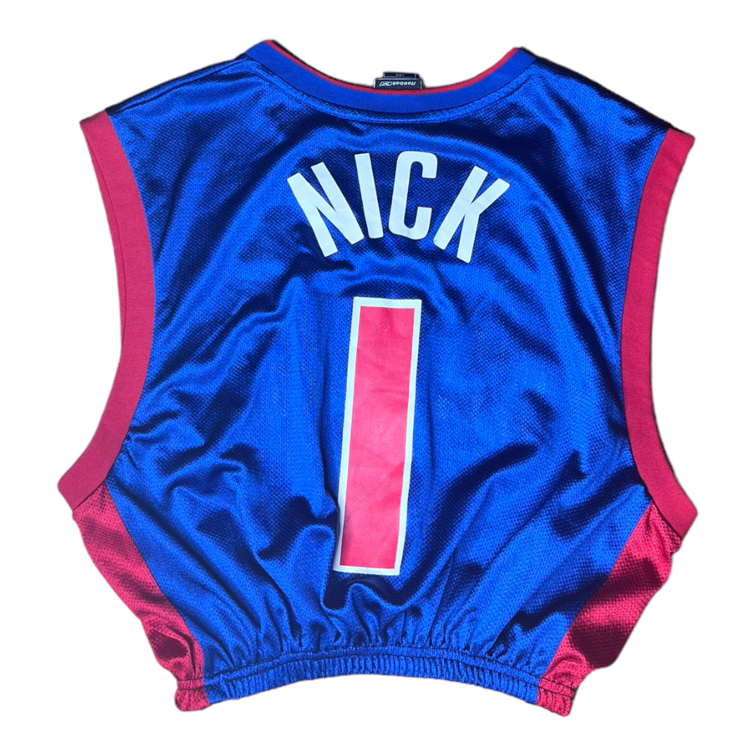 Detroit Pistons Nick #1 Reworked Crop Jersey