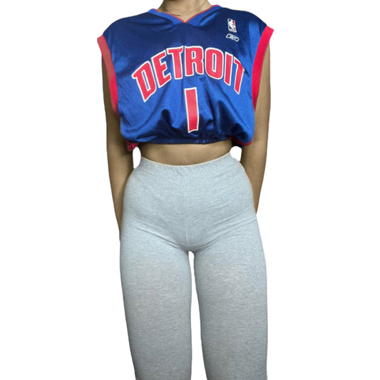 Detroit Pistons Nick #1 Reworked Crop Jersey