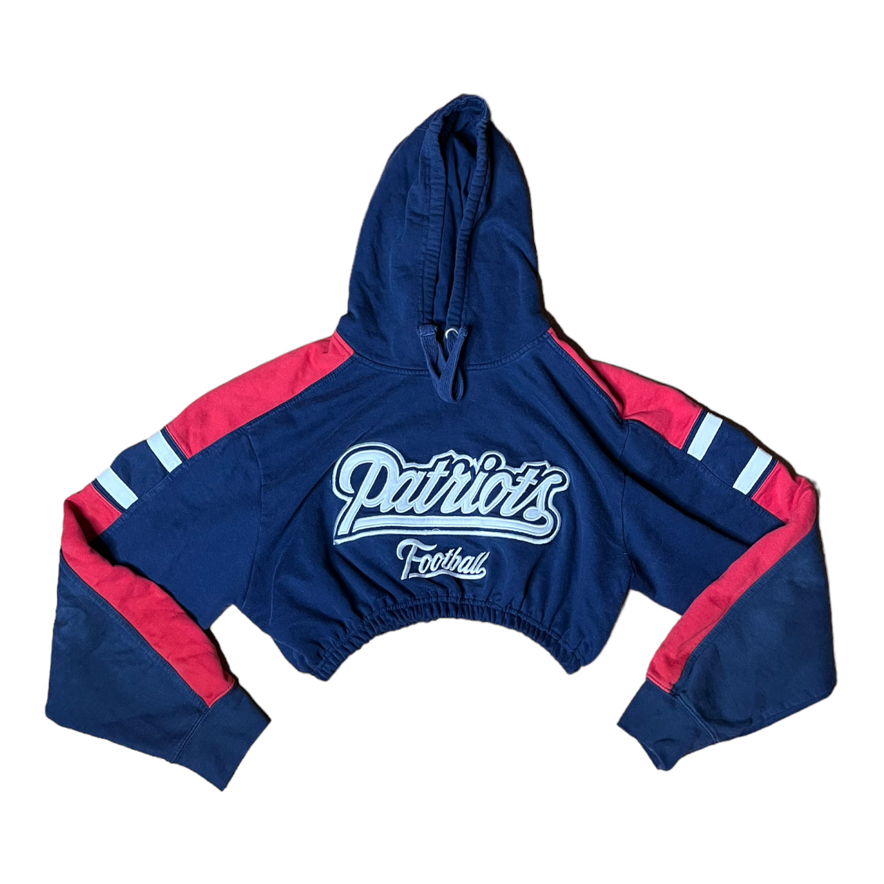 New England Patriots Reworked Crop Hoodie