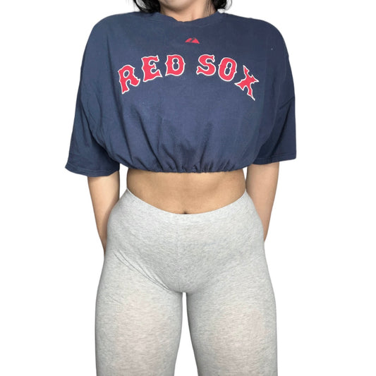 Boston Red Sox Reworked Crop Top