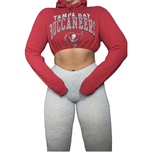 Tampa Bay Buccaneers Reworked Custom Crop Hoodie