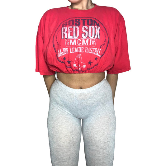 Boston Red Sox Reworked Crop Top