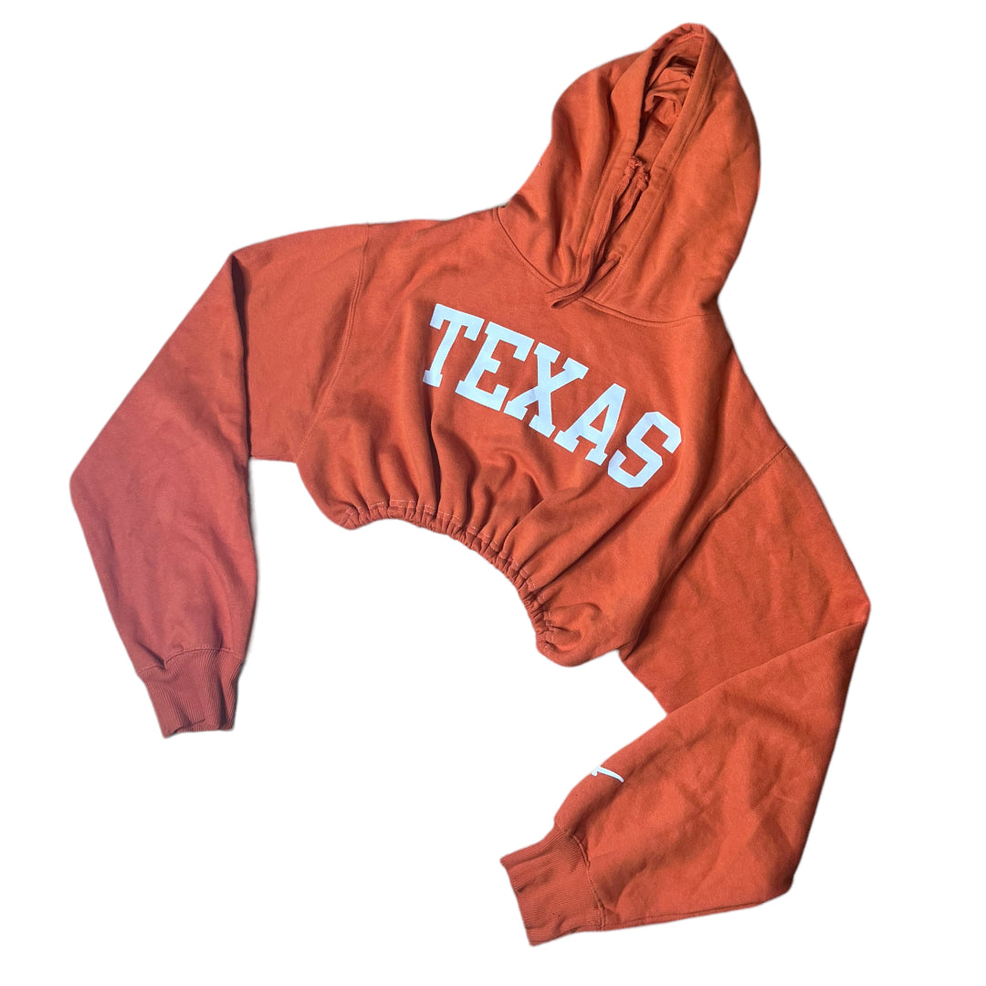 Texas Longhorns Reworked Crop  Hoodie