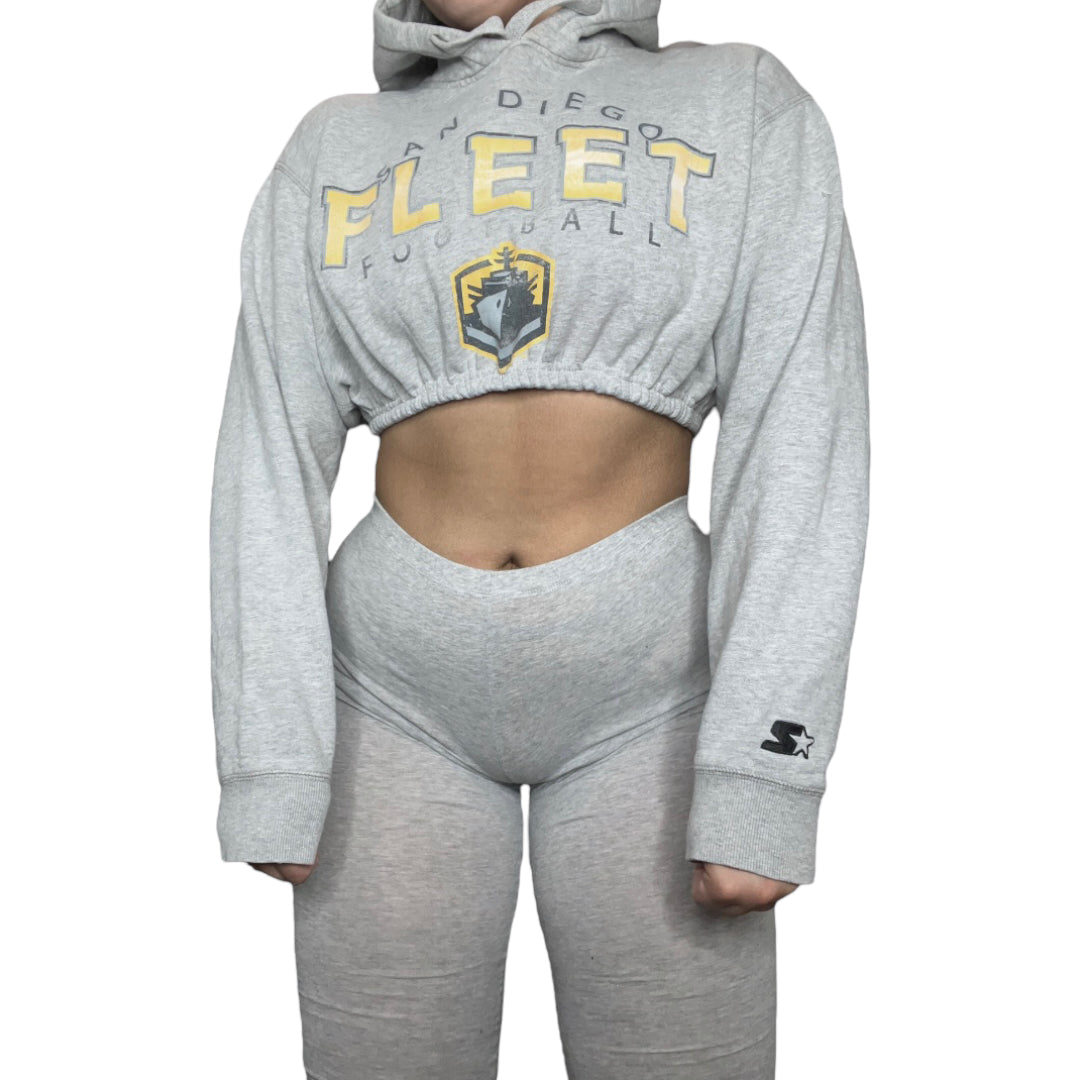 San Diego Fleet Football Reworked Crop Hoodie