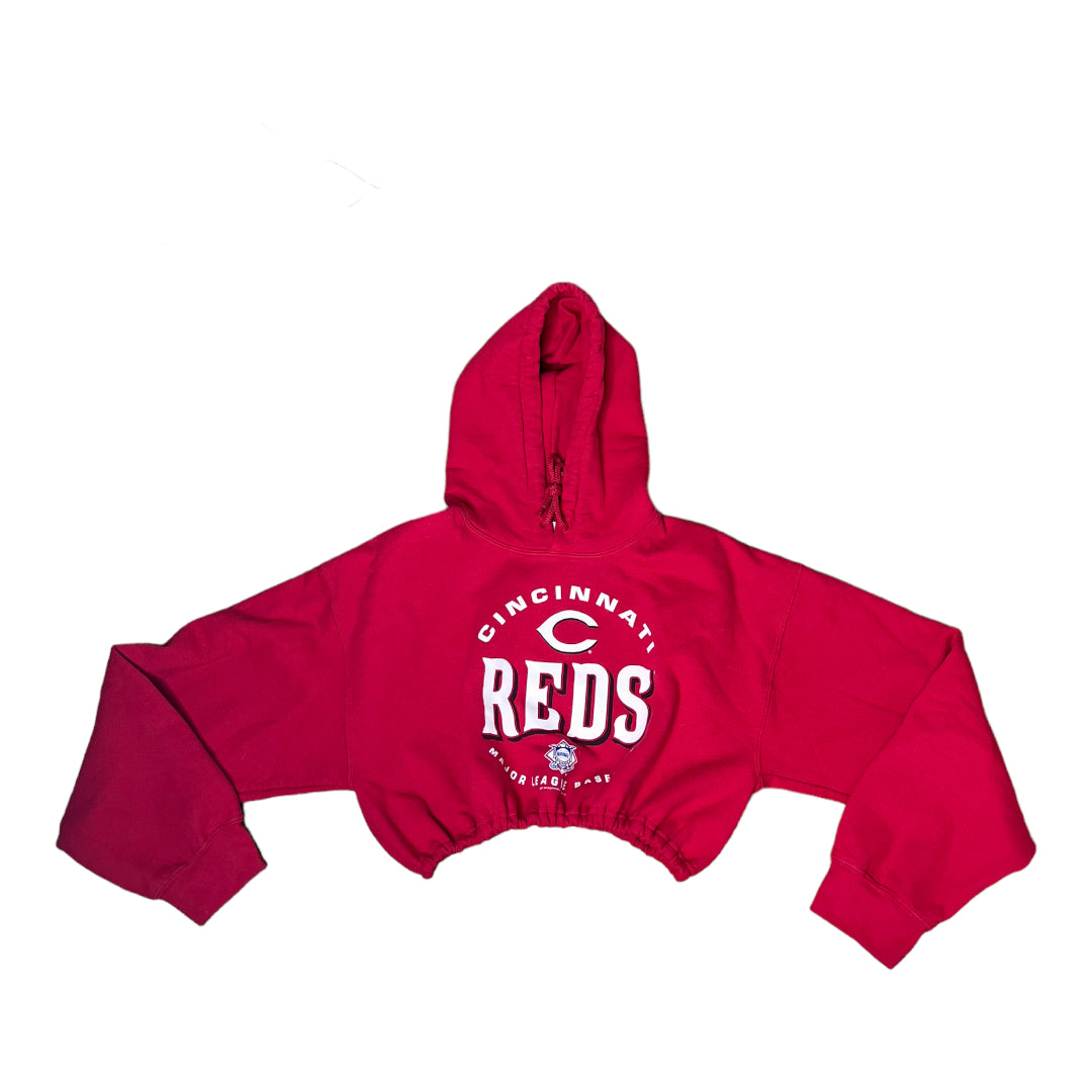 Cincinnati Reds Reworked Crop Hoodie