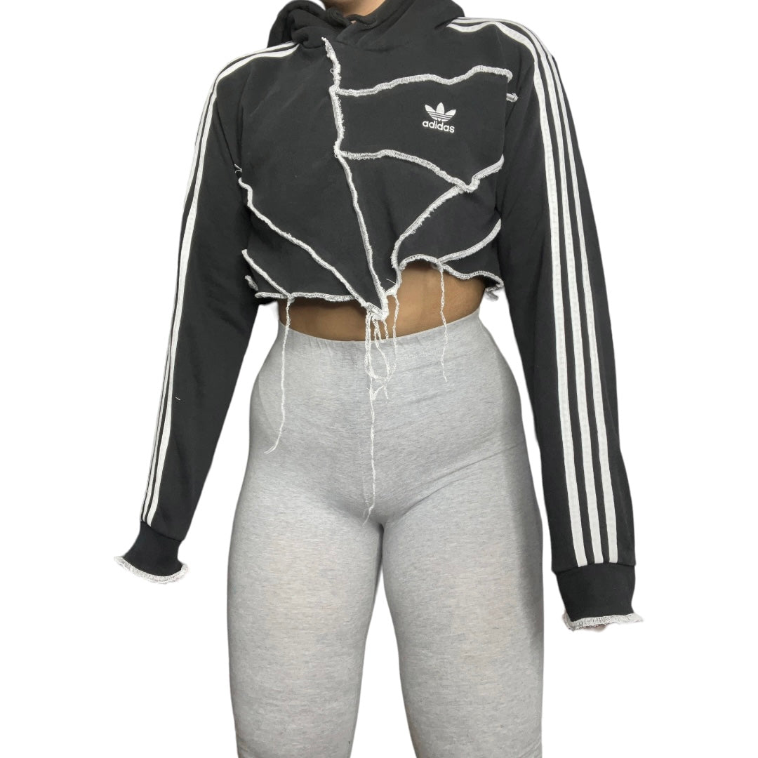 Adidas Redone Contrast Stitch Crop Hoodie