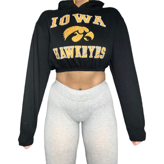 University of Iowa Reworked Crop Hoodie