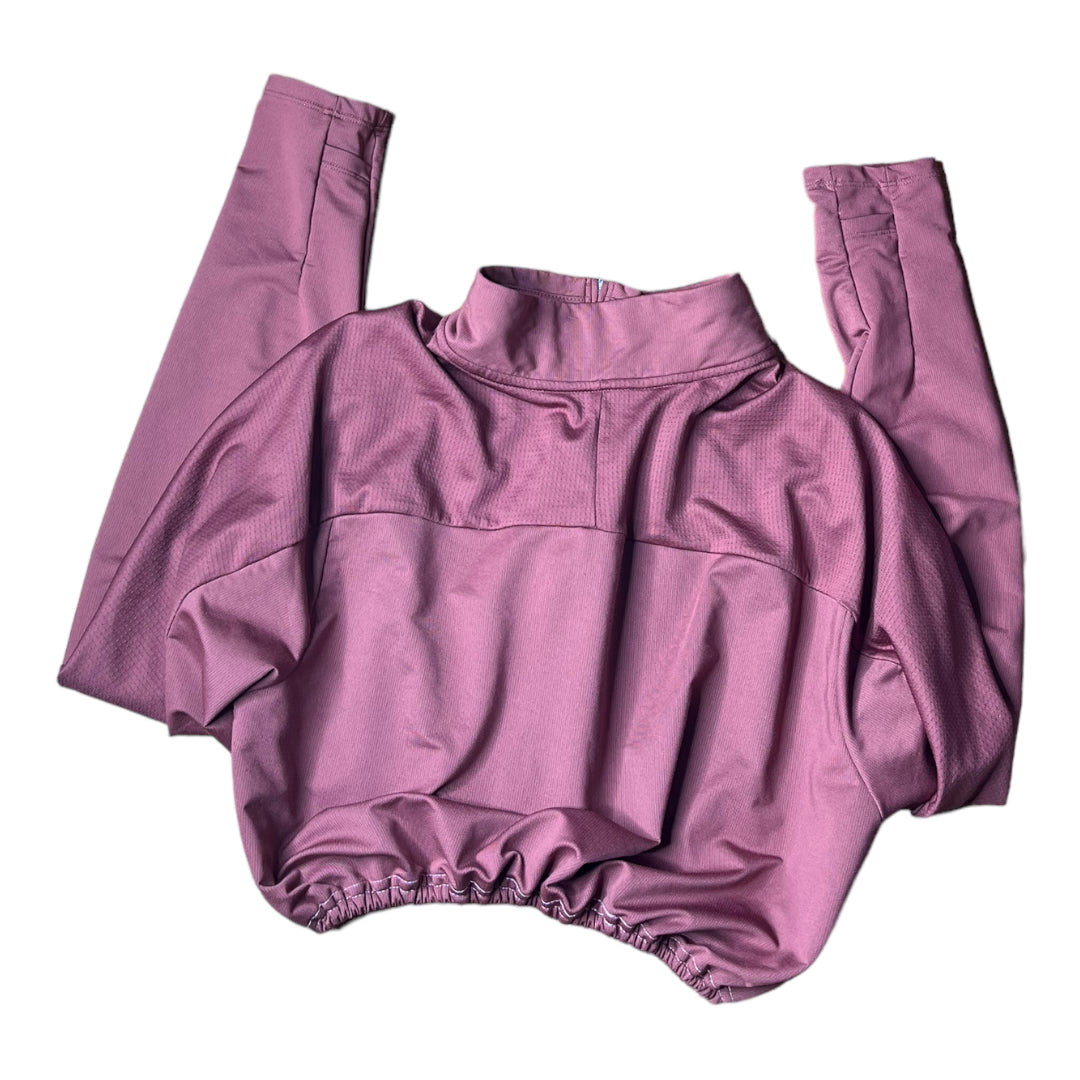 Nike Reworked Crop Quarter Zip - Mauve Pink