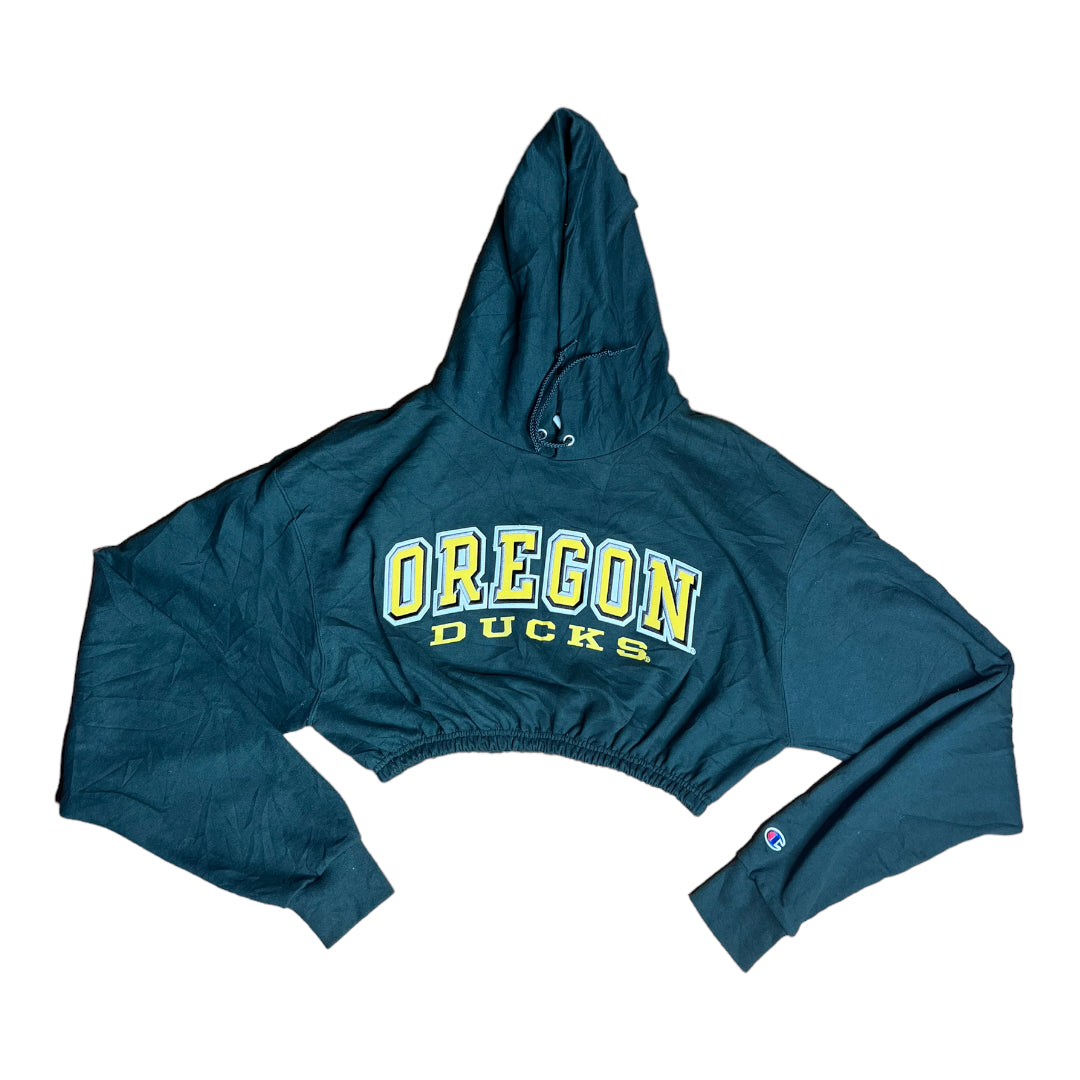 Oregon Ducks Reworked Crop Hoodie