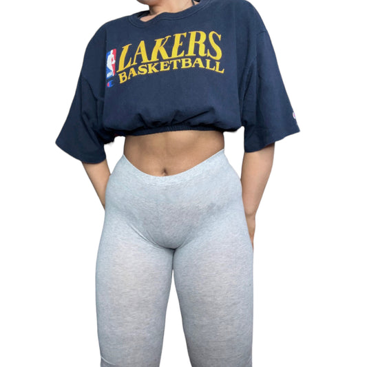 Lakers Basketball Reworked Crop Top