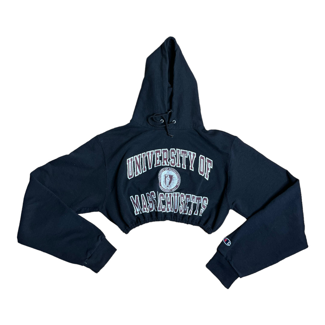 Umass Amherst Reworked Custom Crop Hoodie