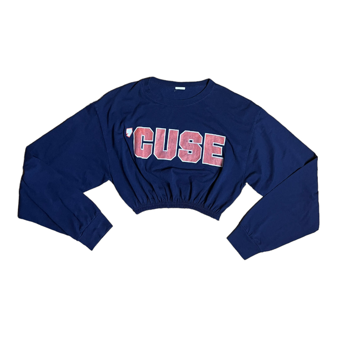 Syracuse University Reworked Longsleeve Crop Top