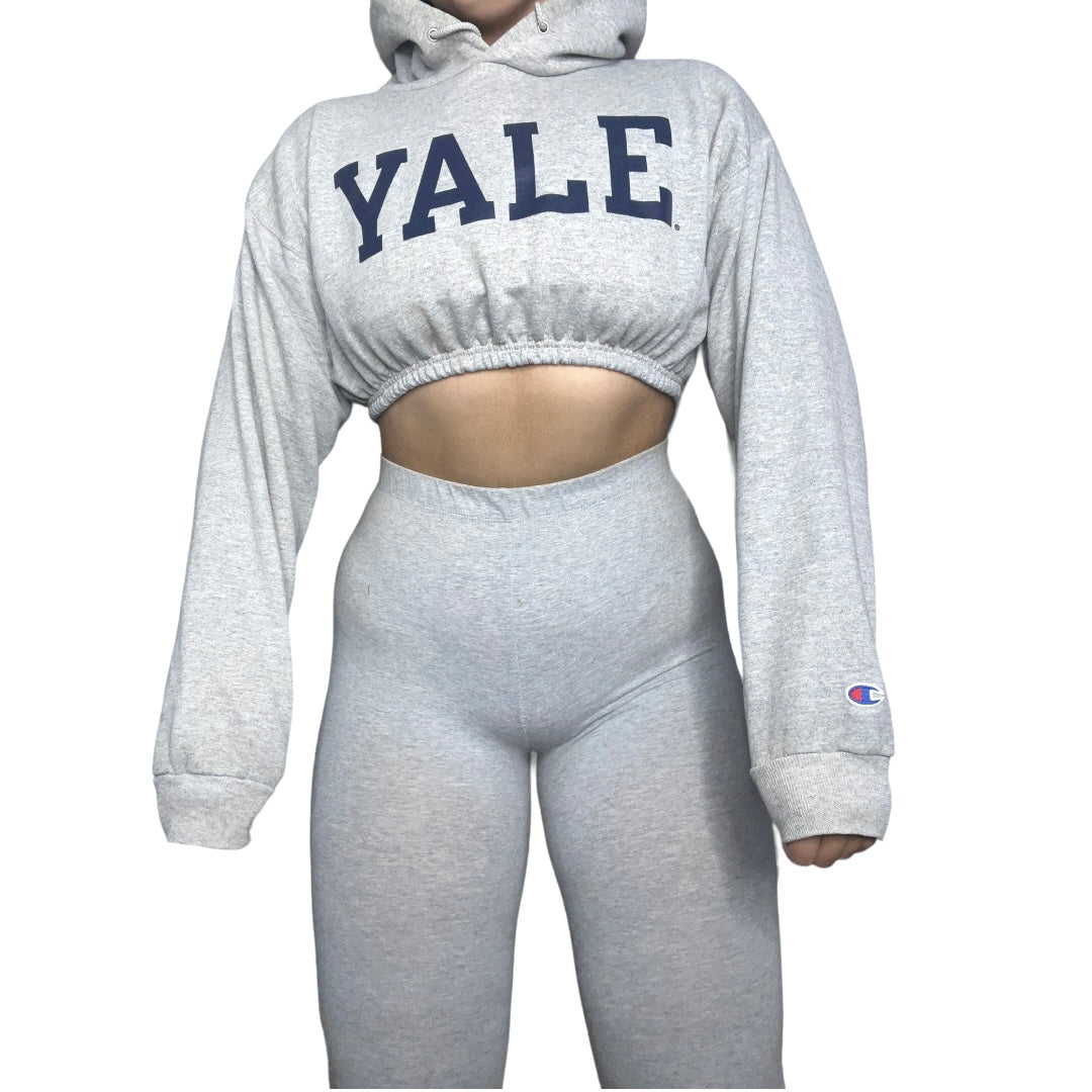 Yale University Reworked Crop Hoodie