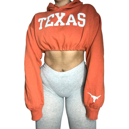 Texas Longhorns Reworked Crop  Hoodie