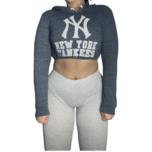 New York Yankees Reworked Crop Hoodie