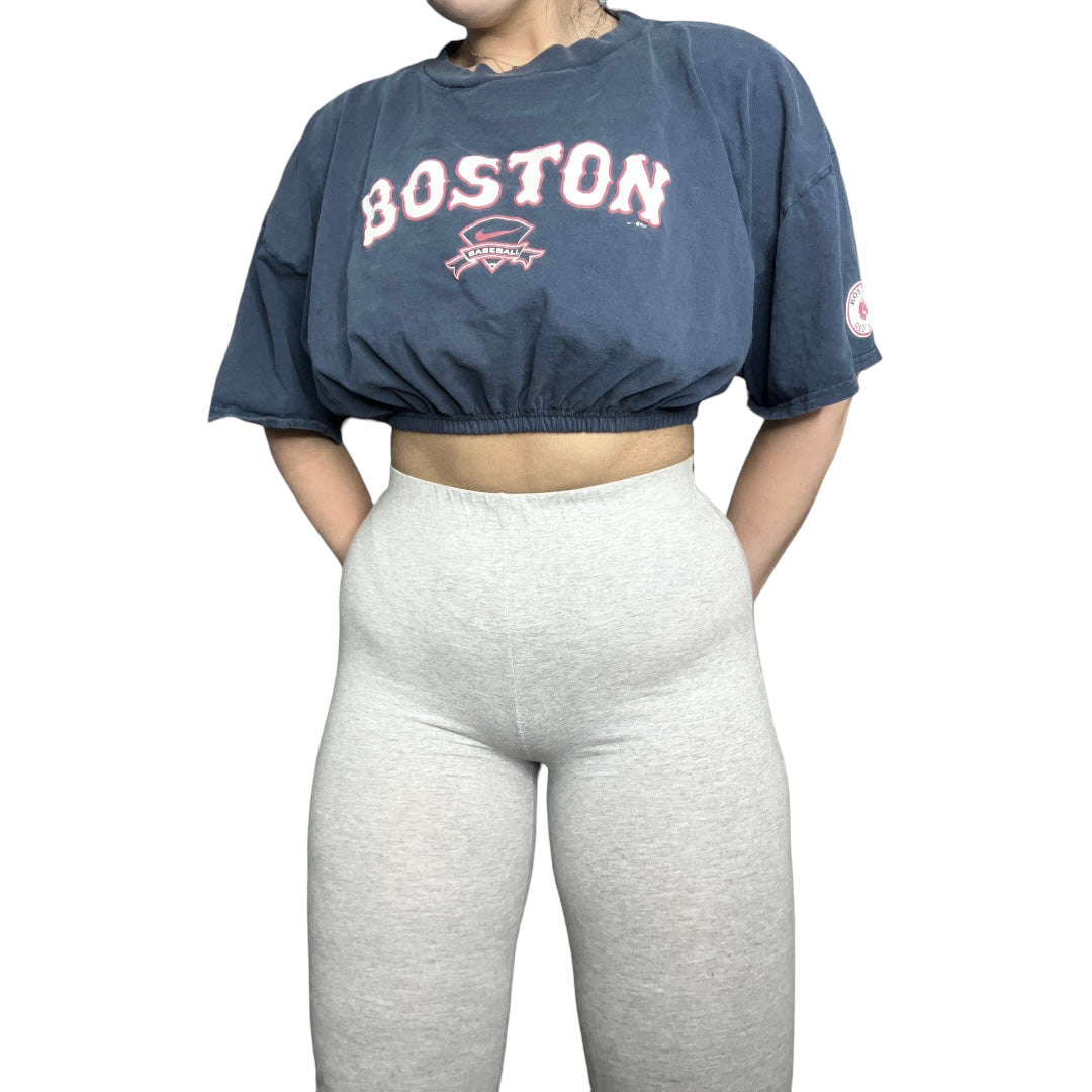 Vintage Nike Reworked Boston Red Sox Crop Top