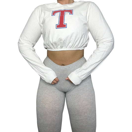 Texas Rangers Reworked Custom Crop Top