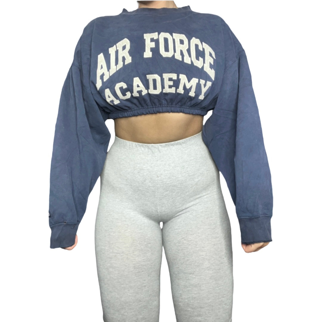 Air Force Academy Reworked Crop Crewneck Sweatshirt