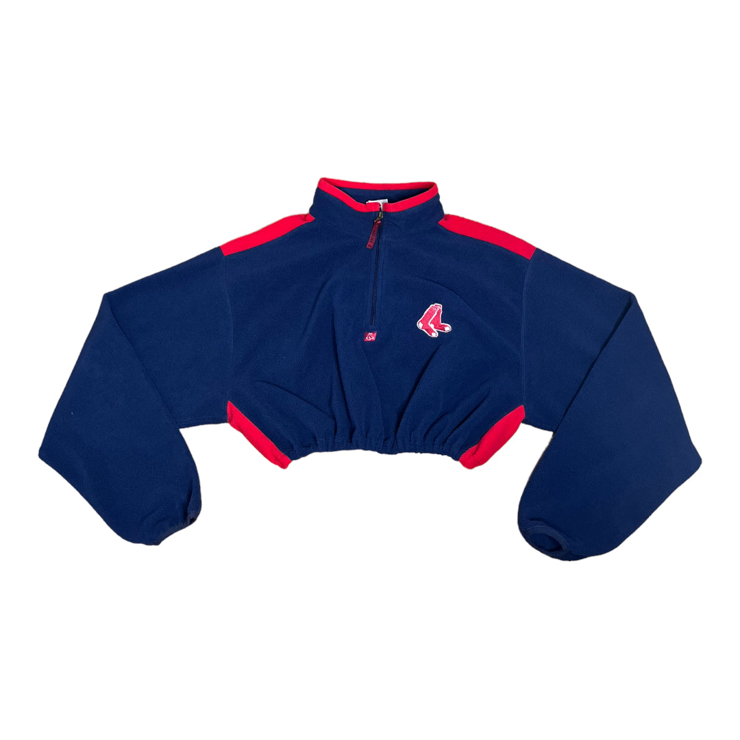 Boston Red Sox Fleece Reworked Crop 1/4 Zip zip