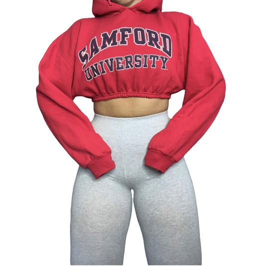 Samford University Reworked Crop Hoodie