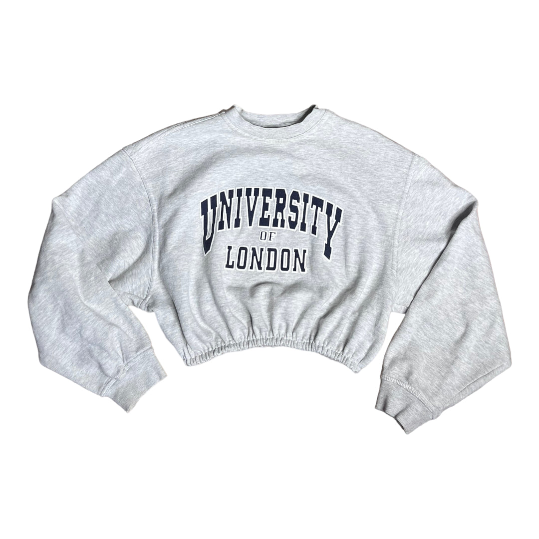 University of London Reworked Cropped Crewneck