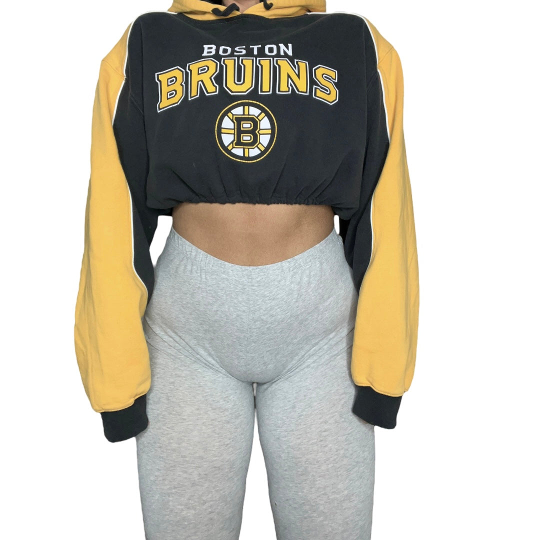 Boston Bruins Reworked Crop Hoodie