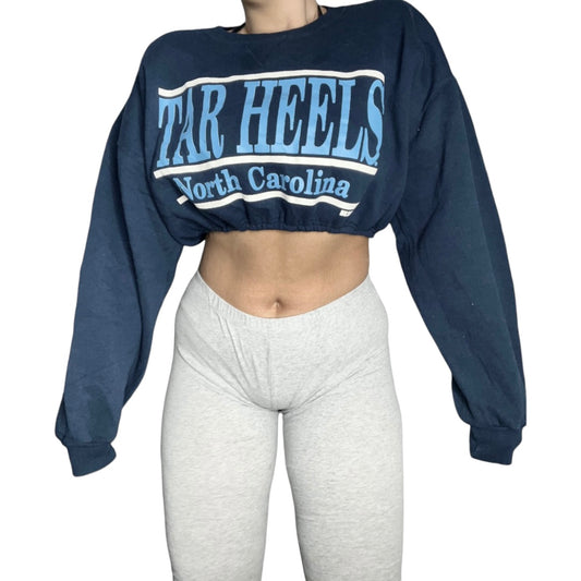 Vintage North Carolina Reworked Crop Crewneck