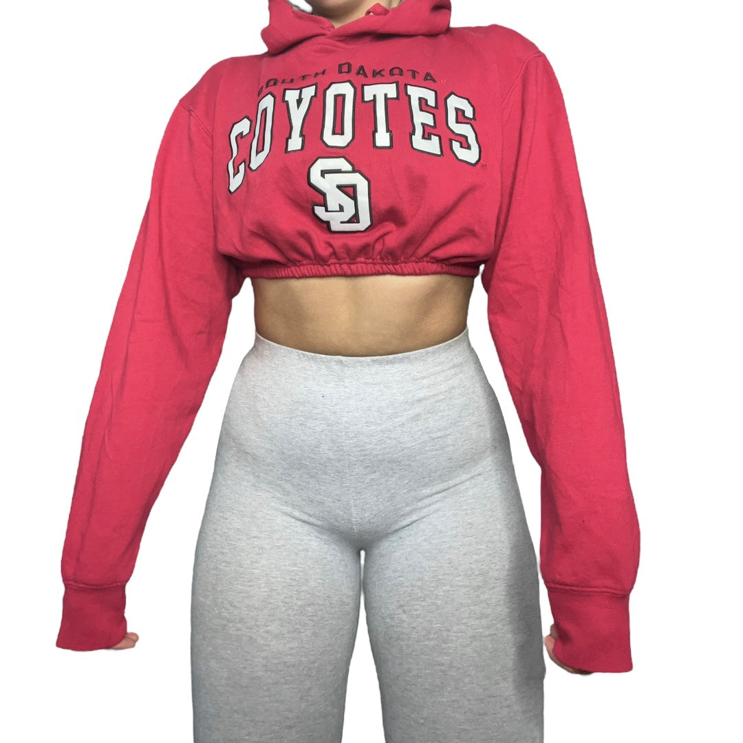 University of South Dakota Reworked Cropped Hoodie