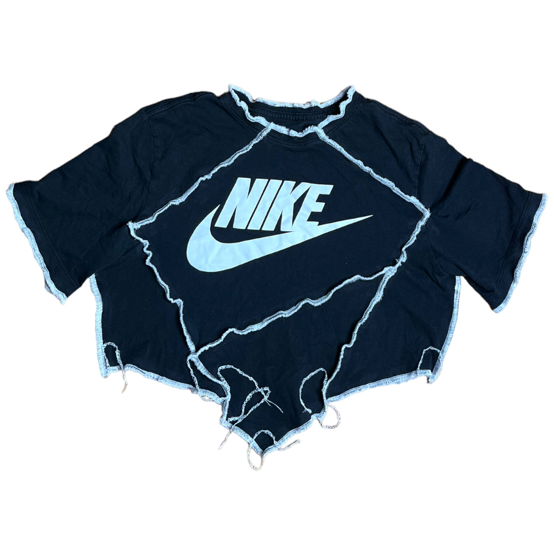 Nike Reworked Contrast Stitch Crop Top