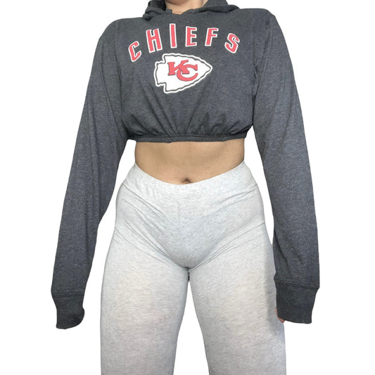 Kansas City Chiefs Reworked Custom Cropped Hoodie