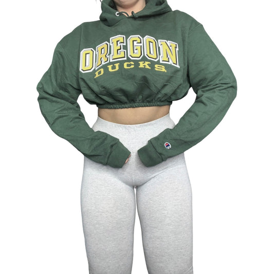 Oregon Ducks Reworked Crop Hoodie