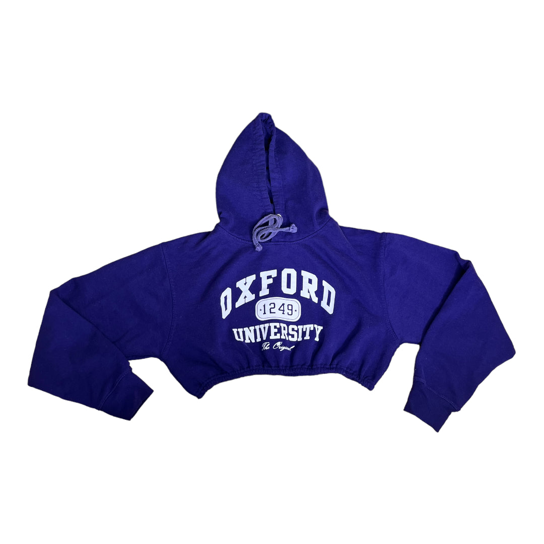 Oxford University Reworked Crop Hoodie