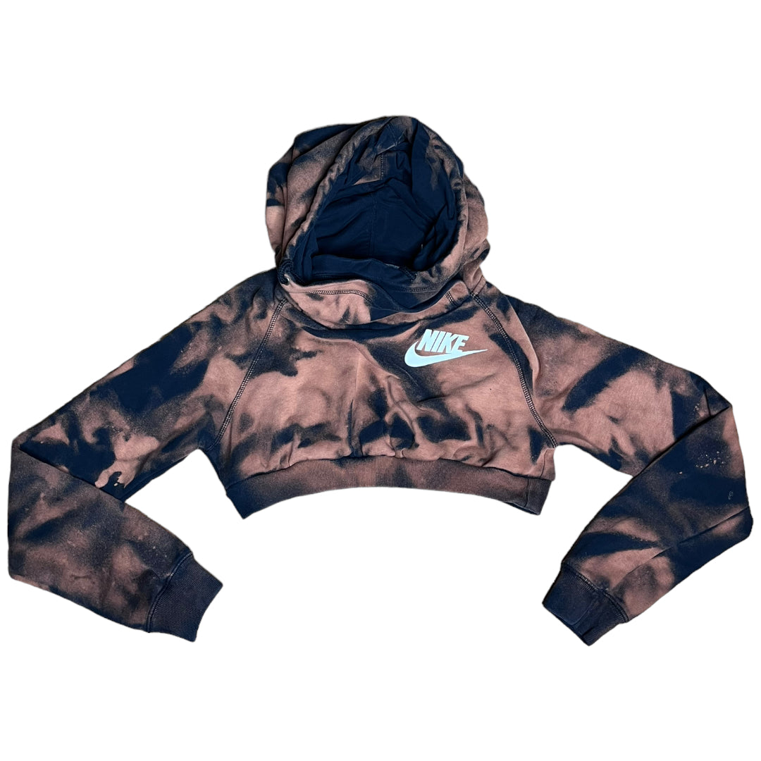 Nike Reworked Bleach Tiedye Cropped Hoodie